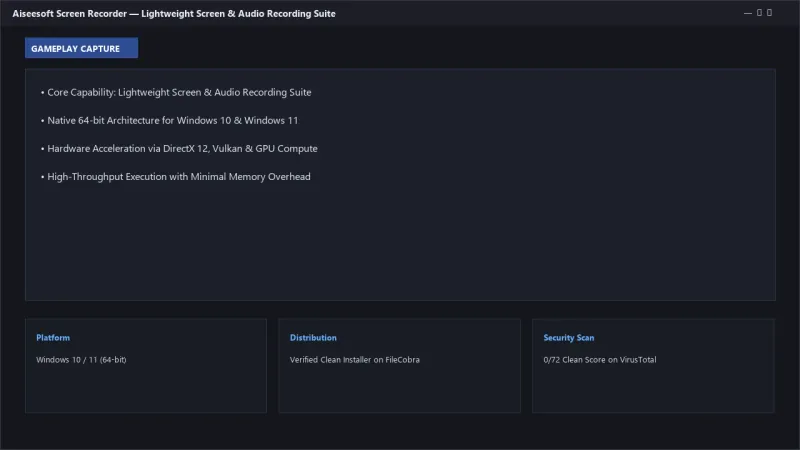 Aiseesoft Screen Recorder: 4K Game, Video, Audio & Phone Screen Recorder official screenshot preview 1