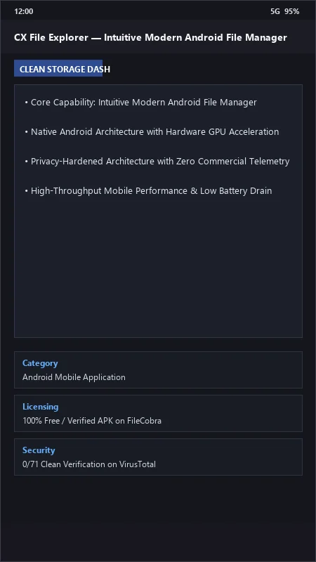 CX File Explorer: Clean Storage Analyzer, NAS, SMB & Cloud Manager official screenshot preview 1