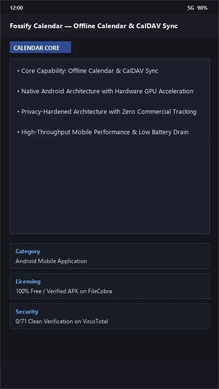Fossify Calendar: Private Event & Schedule Planner official screenshot preview 1