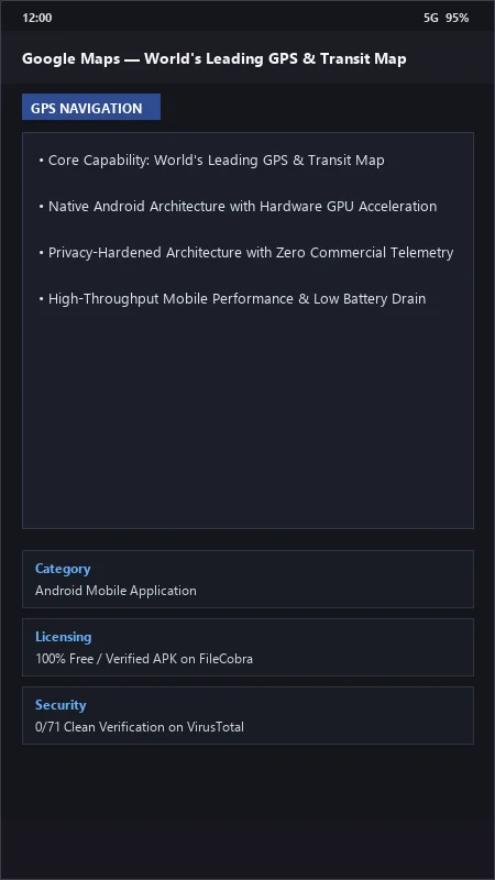 Google Maps: GPS Navigation, Live Traffic, Transit & Local Explore official screenshot preview 1