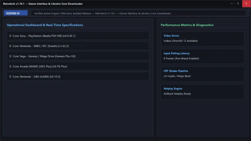 RetroArch: Universal Multi-System Game Emulator & Frontend official screenshot preview 1